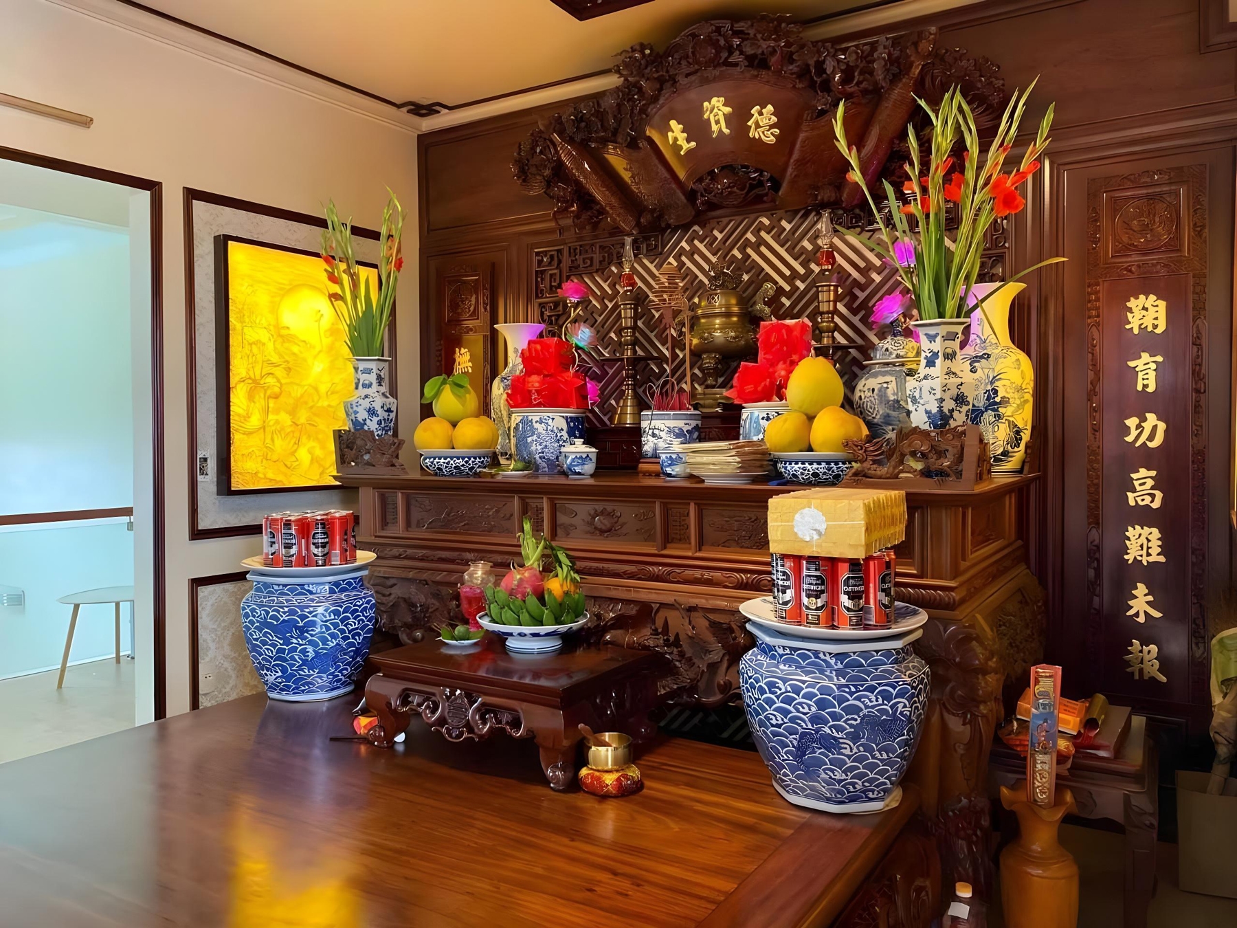 Bài trí bàn thờ gia tiên